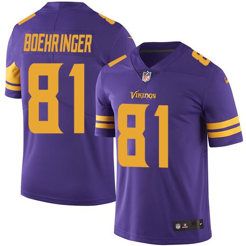 Men Minnesota Vikings #81 Moritz Bohringer Nike Purple Rush Limited NFL Jersey